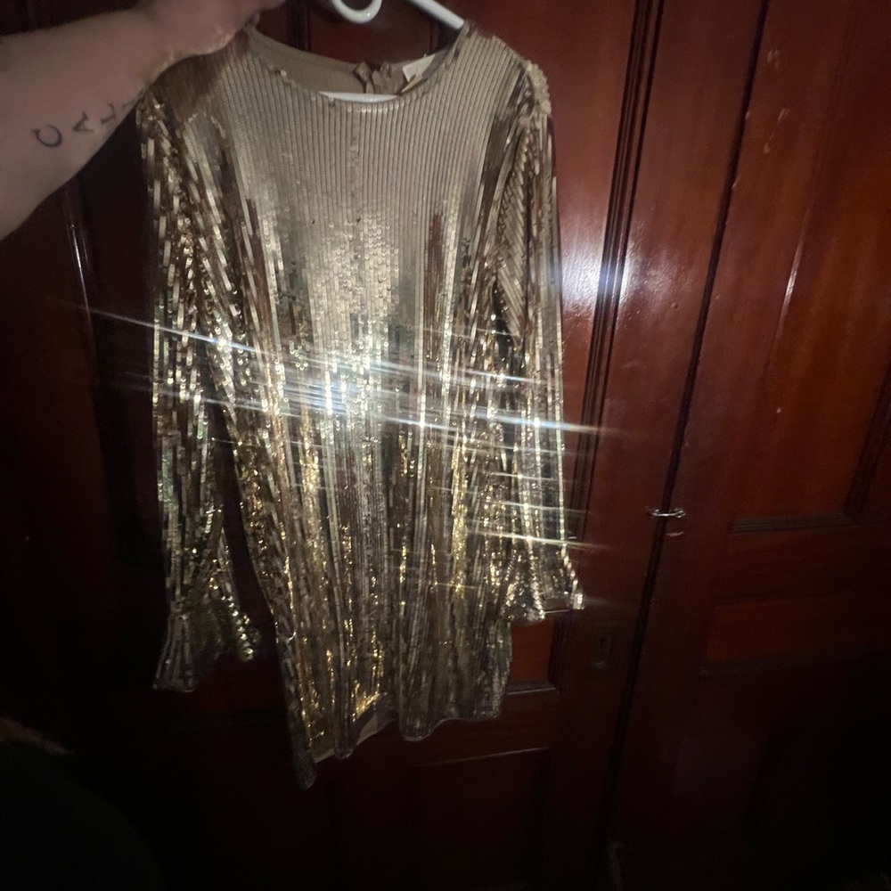 Michael Kors Gold Sequin Dress